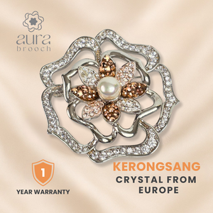 Brooch Bunga Mewah Kristal Eropah Brooch Bunga Mewah Kristal Eropah