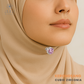 Kerongsang Bulat Reka Bentuk Halo