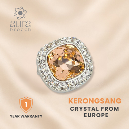 Crystal Square Brooch