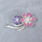 Twin Blossom Pearl Brooch